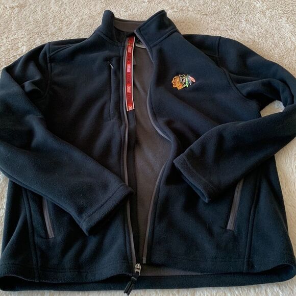 Chicago Blackhawks NHL mens black fleece size small - Picture 3 of 16